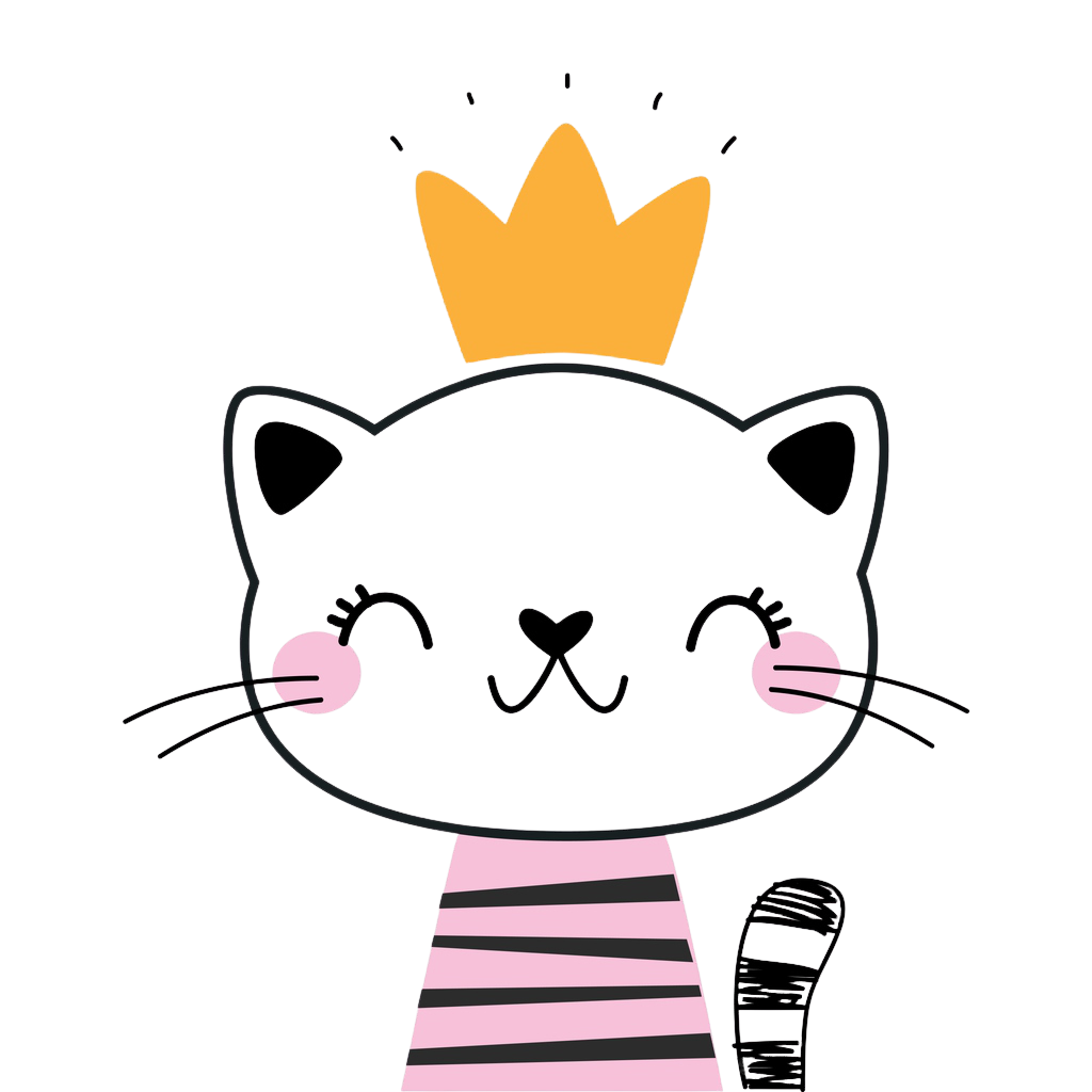 Katze mit Krone.